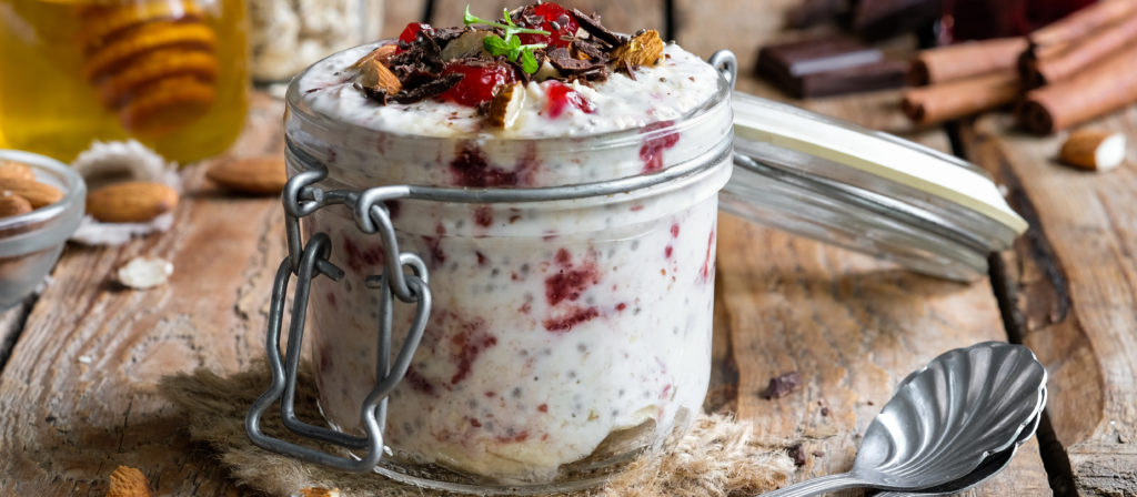 Overnight oats are easy to make and serve as a tasty breakfast!